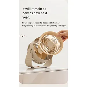 2024 NEW multifunction Portable Fans Usb Rechargeable Rotating Plastic Laptop Bed Desk With Fan