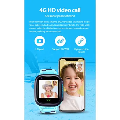 4G Video Call SOS Kids Child Wifi Location HL5743 Camera smartwatch Alarm Clock Character GPS Smart Watch