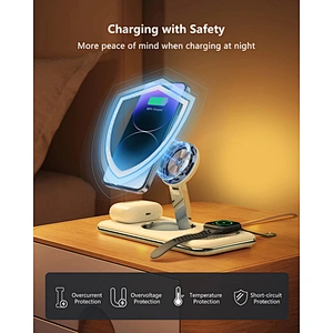 Fast 3 In 1Folding Magnetic 15W Stand Foldable Multifunction High Quality Charging Hot Selling Wireless Charger
