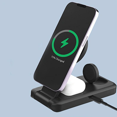 2024 Fast charging  Qi 30W Wireless Charger 3 In 1  Magnetic Foldable Wireless charger