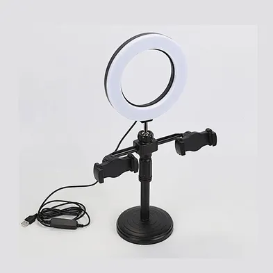 Top Selling Mobile Phone Clip Live Broadcast Desktop Mobile Phone Holder With Supplementary Light Integrated Mobile Phone Holder