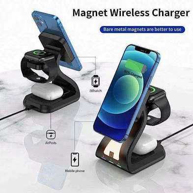 High Quality 4 in 1 wireless fast charger phone stand with OEM