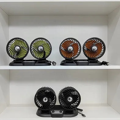 Double Head Rotating Fans 24V Cigarette Lighter H74 Vehicle RV 12V F622 Cooling Fan For Car