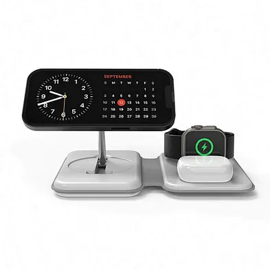2024 new 15W Fast Wireless Charger 3 In 1 Magnetic Foldable Wireless magnetic wireless charger