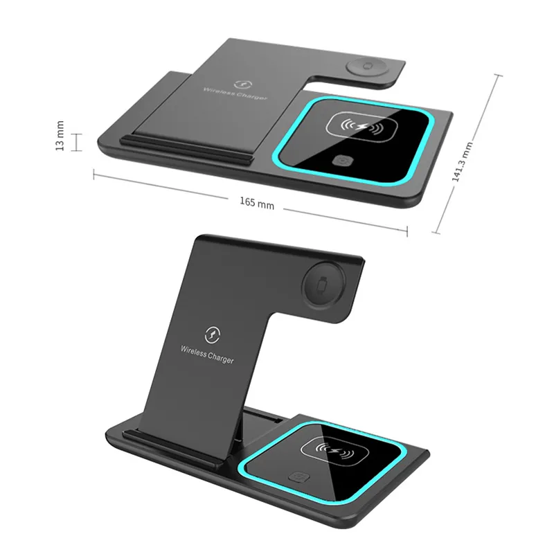 magnetic wireless charger stand foldable 15w fast X455 Custom 3 In 1 For Smart  Wireless Charger