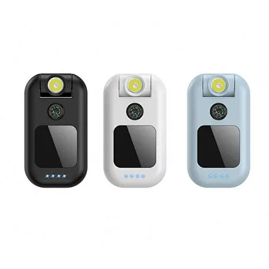 Portable Flashlight Compass Multiple Function Led Light Charger 5 In 1 Built-In Bright Camping Rotatable Chargermini Power Bank