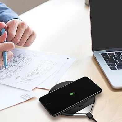55 Degree Celsius Thermostatic Heating 15w Charging Pad Mug Cup Warmer Wireless Charger With Intelligent Detection