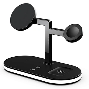 4 in 1 table lamp wireless charger led desk lamp light with wireless charger for smart phone earphone and smart watch UD23