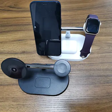 15W Magnetic 3 in 1  Wireless Charger Stand For Mobile phone for Smart Watch Fast Charging Dock Station