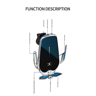 Smart Sensor 15W V50S Simple Fast Phone Mobile Holder Car Wireless Chargers With Aroma Diffuser