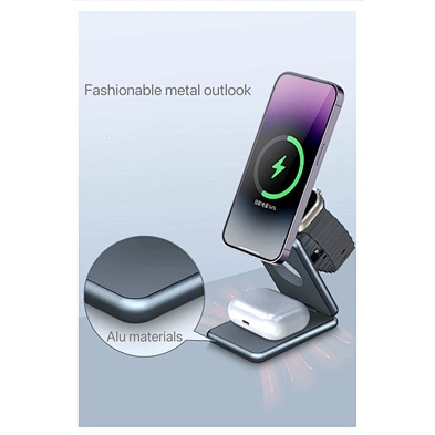 Foldable 3 In 1 High Quality Fast Charging Magnetic Wireless Charger