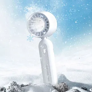 2024 portable s handheld bulk custom rechargeable mini air cooler toy  electric cooling usb fan with led light