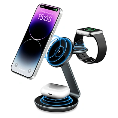 Desktop 3 In 1 High Quality Fast Charging Hot Selling Wireless Charger