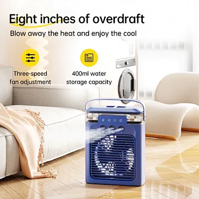 USB Mini Cooler Fan for Desktop Dorm Use Spray Fan Humidification Refrigeration Portable Air Cooler for Air Conditioning