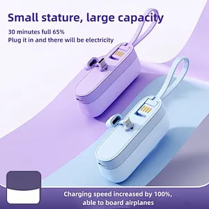 Outdoor Power Supply Custom Portable Small Emergency charger Power Bank 5000mah Portable Power Banks