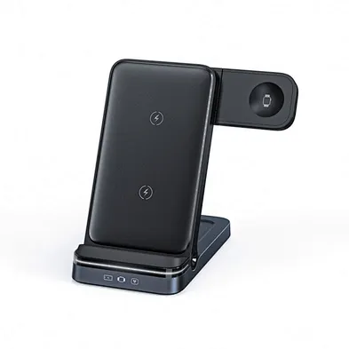 2024 hot sale wireless charger Stand Desktop Station Magnetic 3 In 1 Foldable Wireless Charger