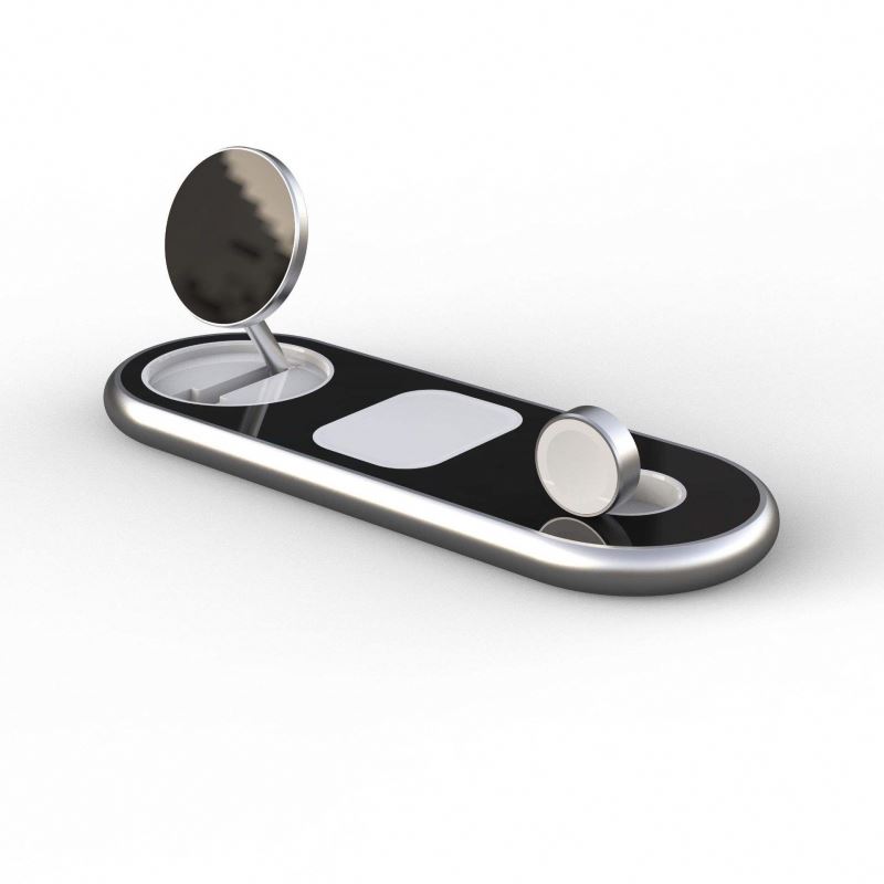 2024 multifunction wireless charger Qi Fast 15W Portable Foldable 3 In 1 Wireless Charger