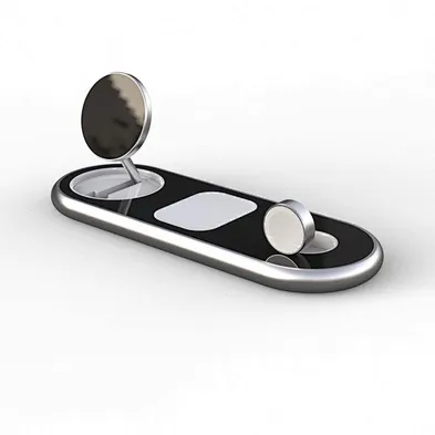 2024 multifunction wireless charger Qi Fast 15W Portable Foldable 3 In 1 Wireless Charger