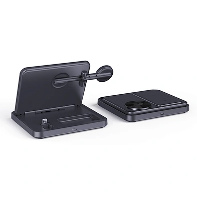 5 In1 Charging Foldable Mobile Phone  5 In 1 Multi Devices 15W Fast Wireless Charger