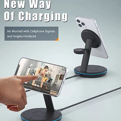 3 in 1 Wireless Charging Station Multiple Devices 3in 1 Wireless Charger Stand