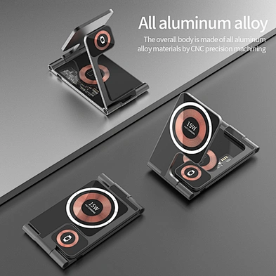 Hot selling Fast Charging 15w multifunction 4 In 1 Magnetic Wireless Charger