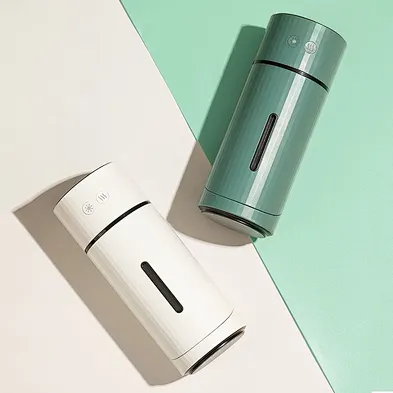 phone Design Adjustable Angle Humidifier Portable Rechargeable Ultrasonic Air Conditioner with Colorful Nightlight