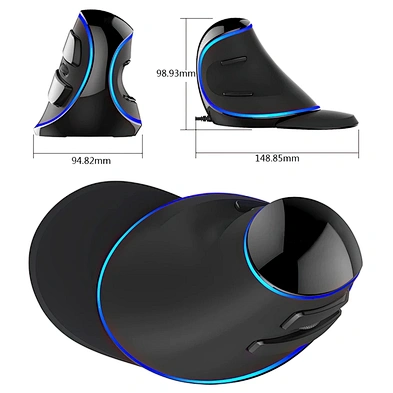 Rgb Ergonomic 2.4G Computer Wireless Vertical Pc Gaming Mouse