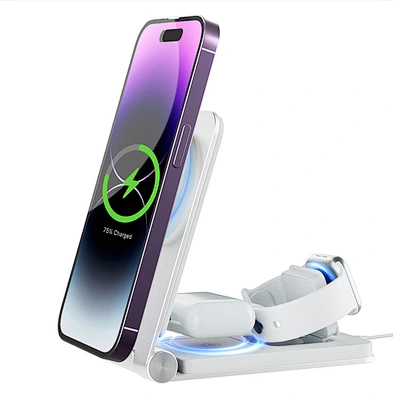 Portable Folding 4 In 1 Quick Charging Custom Foldable Four In One Wireless Charger For Phone H169