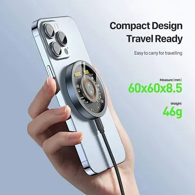 2024  transparent wireless charger Magnetic Smart Watch 2 In 1 Wireless Charger Foldable