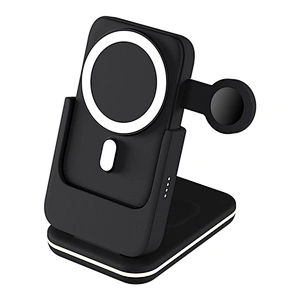 3 in1 15w Folding Wireless Phone Charger Portable Custom Magnetic 5000mah powerbank