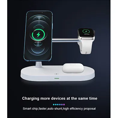 5 in 1 Magnetic Wireless Charger Foldable Dual Fast Magnetic Wireless Charging Station Stand