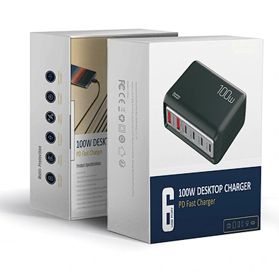 6USB 100W Desktop Charger PD fast Charger for Tablet Phone PSP
