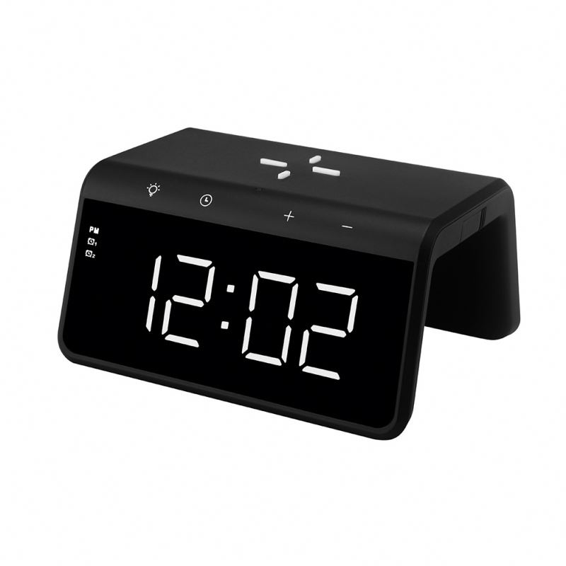 2022 Hot Sale Alarm Clock Wireless Charger Digital CO268 Ambient Light Wireless Charger 3 in 1 Custom Wireless Charger