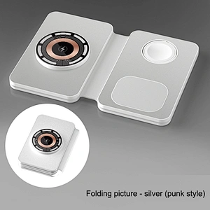 2023 Thin Slim Mini Magnetic Chargers 3 In 1 Qi Certified Mobile Wireless Charger Foldable