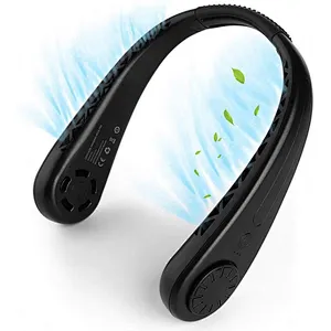 Summer Hot Sale Bladeless Neck Fan Rechargeable Mini Cooler Hanging Portable Fan