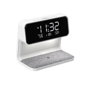 Multifunctional Outstanding Date Day Display 10W Wireless Charger With Alarm Clock