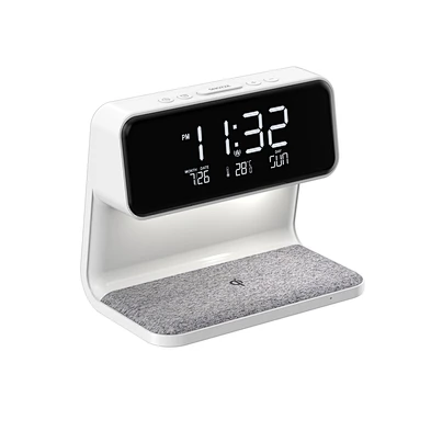 Multifunctional Outstanding Date Day Display 10W Wireless Charger With Alarm Clock