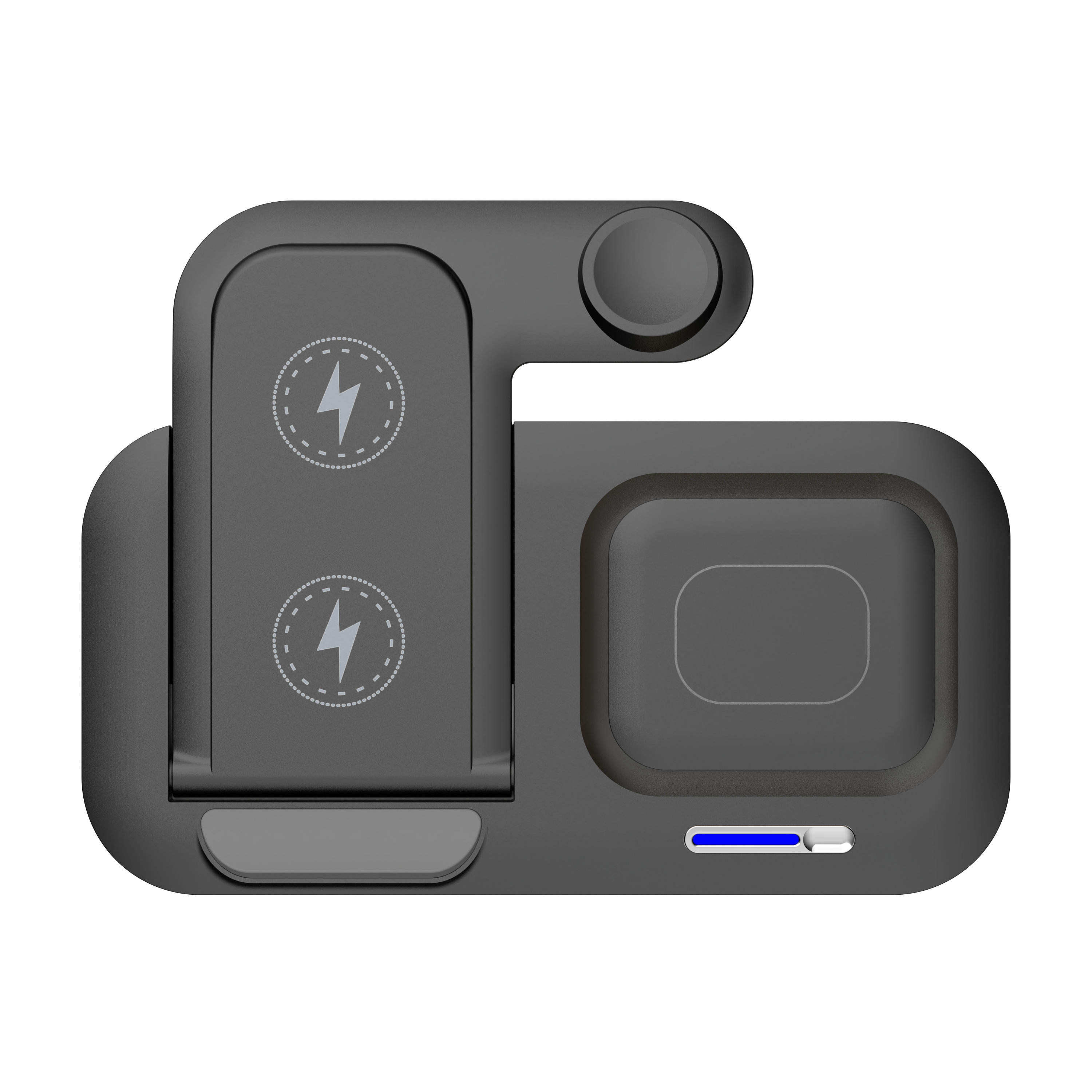 Foldable  Travel With Light White Color 4 In 1 Upgra  Wireless Charger