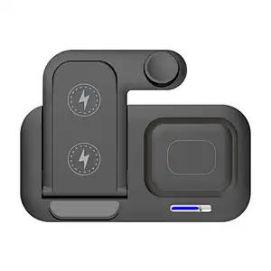 Foldable  Travel With Light White Color 4 In 1 Upgra  Wireless Charger