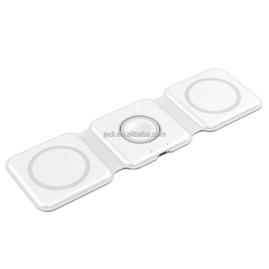JEDI W07 latest design foldable 3 in 1 wireless charger with 15w 2023