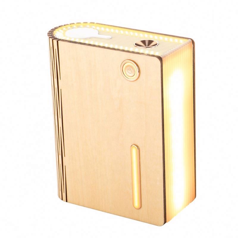 JEDI Wooden Book Lamp Rechargeable Air Led Warm Light Indoor Home Room Personal Luxury Humidifier