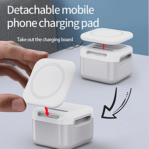 Magnetic 15W Fast Super Charge Desktop With Stand Hold New Multifunction Portable 3 In 1 Qi Station Logo Wireless Charger Cube