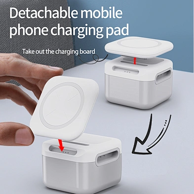Magnetic 15W Fast Super Charge Desktop With Stand Hold New Multifunction Portable 3 In 1 Qi Station Logo Wireless Charger Cube