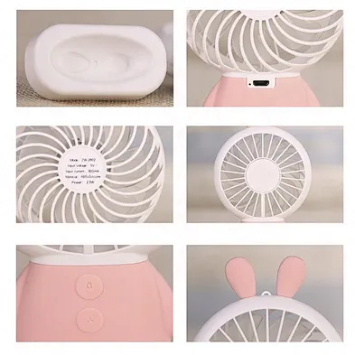 2022 hot sale Animal style handy Desktop electric Desk Hand Fan CA2244 with USB Cute Mini Luminous  Portable Air Cooler mini Fan