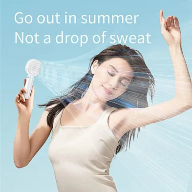 2024 Pocket chill handheld small mini fan  with log portable fan battery multifunction mini cooling fan