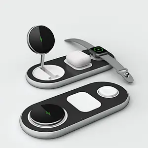3 In 1 Foldable 15W Fast Magnetic Chargin Portable Stand  Wireless Charger
