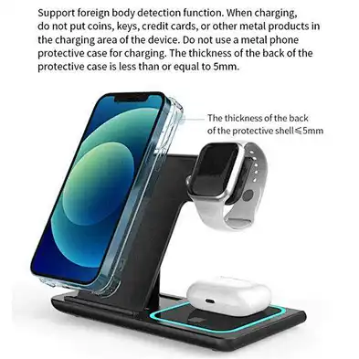 magnetic wireless charger stand foldable 15w fast X455 Custom 3 In 1 For Smart  Wireless Charger