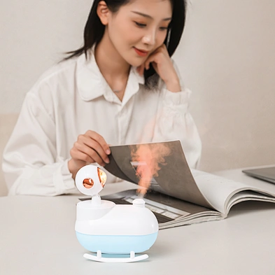 2024 new design Usb Portable Led Sunset Light Lamp   Aroma Diffuser Air Humidifier multifunction humidifier