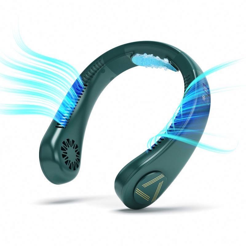 2024 new ice compress neck fan Rechargeable Cold Cooling Air Conditioner Neck Fan