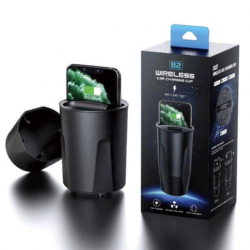 Manufacture Usb Car Charger Insert Cup Holder Phone Mount Wireless Car Charger Car Cigarette Lighter For Phone